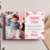 Zoete Verjaardag Feestelijke Foto Bedankkaart