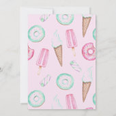 Zoete Verjaardagsfeestje Ijsfeest 3e Verjaardag Kaart (Achterkant)