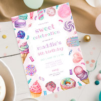 Zoete Verjaardagsuitnodiging Candy Feestelijke Vie