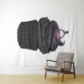 Zoete Verlovings Cupcake Wandkleed (In Situ (horizontaal))