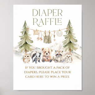 Zoete verrassing bosavontuur jongens babyshower poster