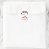 Zoete verwennerij: Buniberry Cheesecake Delight Ronde Sticker (Tas)