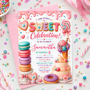 Zoete viering Candyland meisje verjaardag Kaart