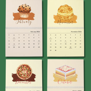 Zoete Voedsel Kunst Muurkalender voor Keuken decor Kalender