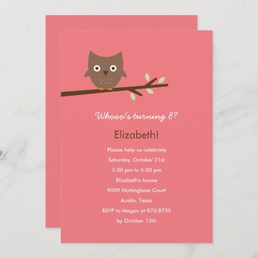 Zoete vogels (roze) kaart (Voorkant / Achterkant)