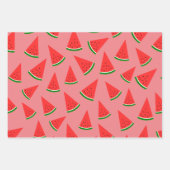 Zoete Watermeloen Slice Pattern Roze Inpakpapier Vel (Voorkant)