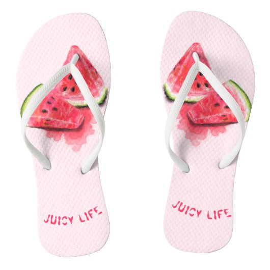 Zoete Watermeloenen Grappige Flip Flops - Aangepas (Voetbed)