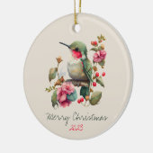 Zoete Waterverf kolibrie gepersonaliseerd Keramisch Ornament (Links)