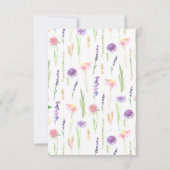 Zoete Waterverf Wildbloem Baby shower Bedankkaart (Achterkant)