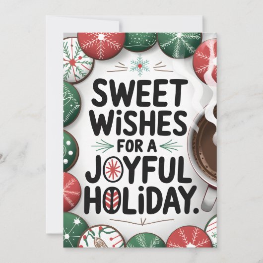 Zoete wensen - Kerst Kaart (Voorkant)