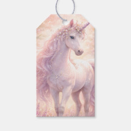 Zoete Whimsical pastel Eenhoorn Cadeaulabel