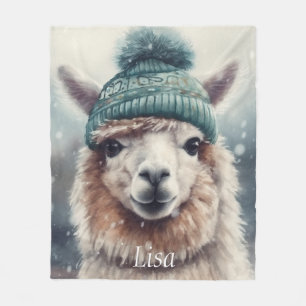 Zoete Winter Alpaca, op maat Fleece Deken