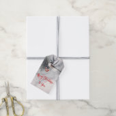 Zoete Winter Vogel Kerstmis Cadeaulabel (Met Touw)