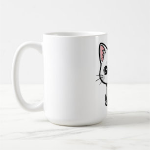 Zoete Witte Kitten Koffiemok