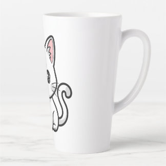 Zoete Witte Kitten Latte Mok