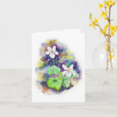 Zoete Witte Violette lege kaart (Gele Bloem)