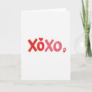 Zoete Xoxo Glanzende Valentijnskaart Kaart