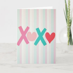 Zoete Xoxo Hartjes Kaart