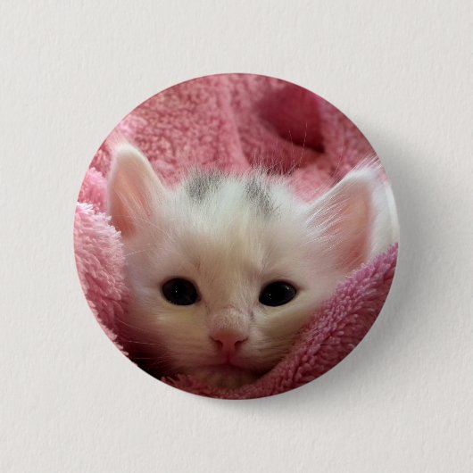 Zoete zachte kat ronde button 5,7 cm (Voorkant)