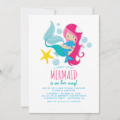 Zoete Zeemeermin Baby Shower Kaart (Voorkant)