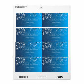 Zoete Zestien Blauwe Waterfleslabels Etiket (Full Sheet)