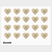 Zoete Zestien Faux Gold Glitter Hart Sticker (Vel)