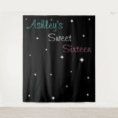 Zoete Zestien Foto Achtergrond Voeg Je Naam Toe Wandkleed (Voorkant)