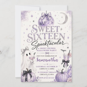 Zoete Zestien Spooktacular Pastel Glam Feest Kaart