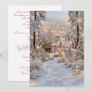 Zoete Zestien Winter Wonderland Prinsessen Kasteel Kaart
