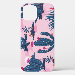 Zoete zomer cactus bloeipatroon iPhone 12 hoesje