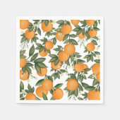 Zoete zomer citrus botanische sinaasappels groen servet (Voorkant)