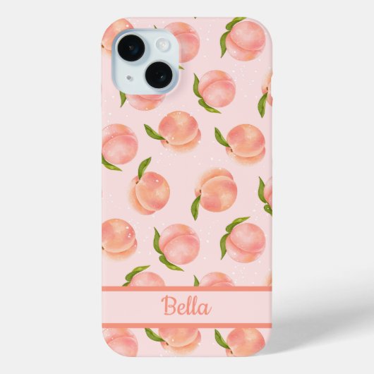 Zoete zomer perzik patroon Case-Mate iPhone case (Achterkant)