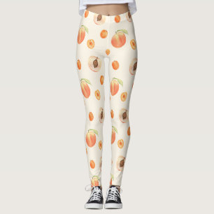 Zoete zomer perzik patroon groot leggings