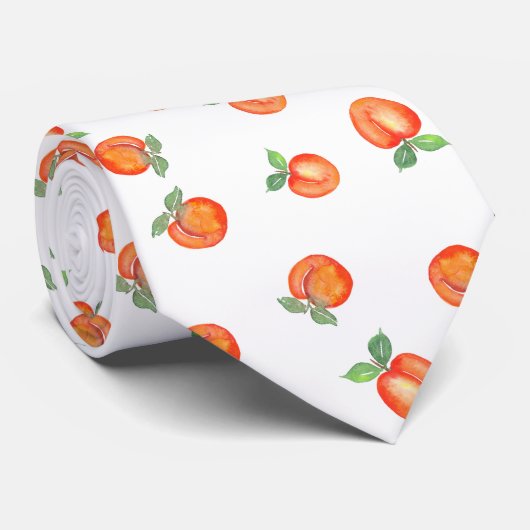 Zoete zomer perzik patroon groot stropdas (Opgerold)
