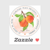 Zoete zomer perziken perzik conserven inblikken sticker (Vel)