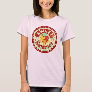 Zoete Zomer Retro Ijs T-shirt