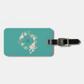 Zoete Zomer Roos Guirlande Persoonlijk Bagagelabel (Voorkant horizontaal)