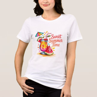 Zoete Zomer Tijd T-shirt - Gelukkig Warm Weer