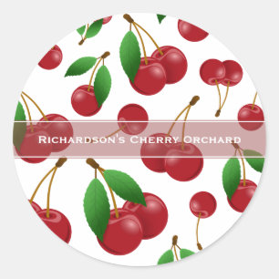 zoete zomerkersen ronde sticker