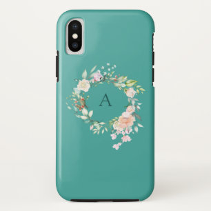 Zoete zomerozenkrans gepersonaliseerd iPhone XS hoesje