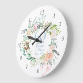 Zoete zomerrozenkrans 60/75ste verjaardag grote klok (Hoek)