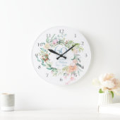 Zoete zomerrozenkrans 60/75ste verjaardag grote klok (Huis)