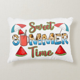 zoete zomertijd Kleurrijke Watermeloen Slice Accent Kussen