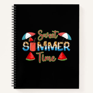 zoete zomertijd Kleurrijke Watermeloen Slice Notitieboek