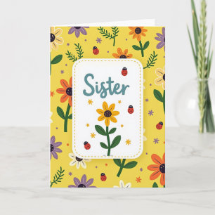 Zoete Zusters Bloemenkaart Kaart