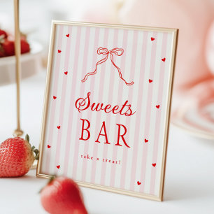 Zoetelief Baby Shower Zoetigheden Bord Poster