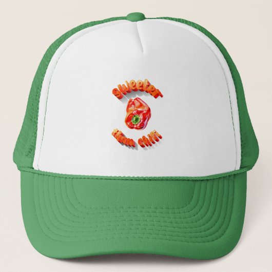 Zoeter dan chili rode paprika trucker pet (Voorkant)