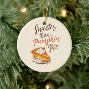 Zoeter dan pompoentaart – Herfst pompoentaart Keramisch Ornament