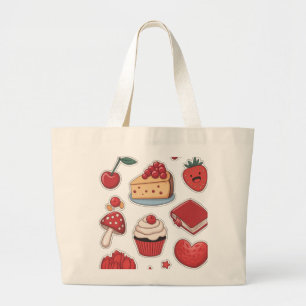 ZoeteTand Dessert Pattern Boodschappentas Grote Tote Bag