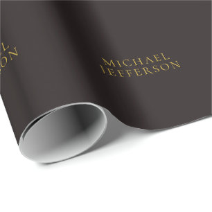 Zoethout Black Gold Minimalistisch Eenvoudig Moder Cadeaupapier